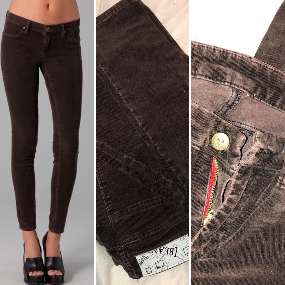 Skinny brown corduroy pants